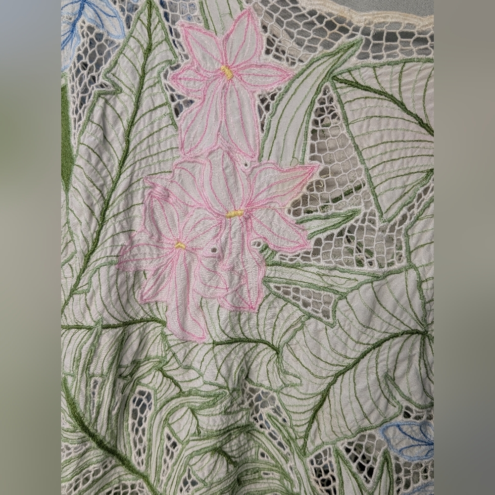Vintage Floral Lace Women Top - Picture 4 of 8
